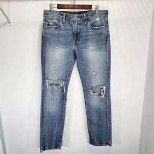 Levis 511 Selvedge Denim Vintage Thrashed Distressed Jean Punk Rare Size W34 L32